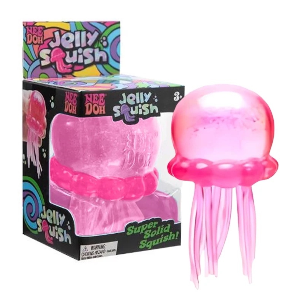 NEE DOH Jelly Squish Squid PINK 💗 Sealed Viral squishy toy NeeDoh Jellyfish NEW